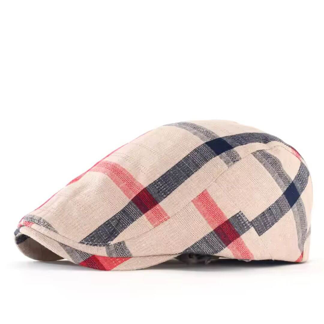 Cotton Plaid Flat Cap | ROSCOE - Image 5