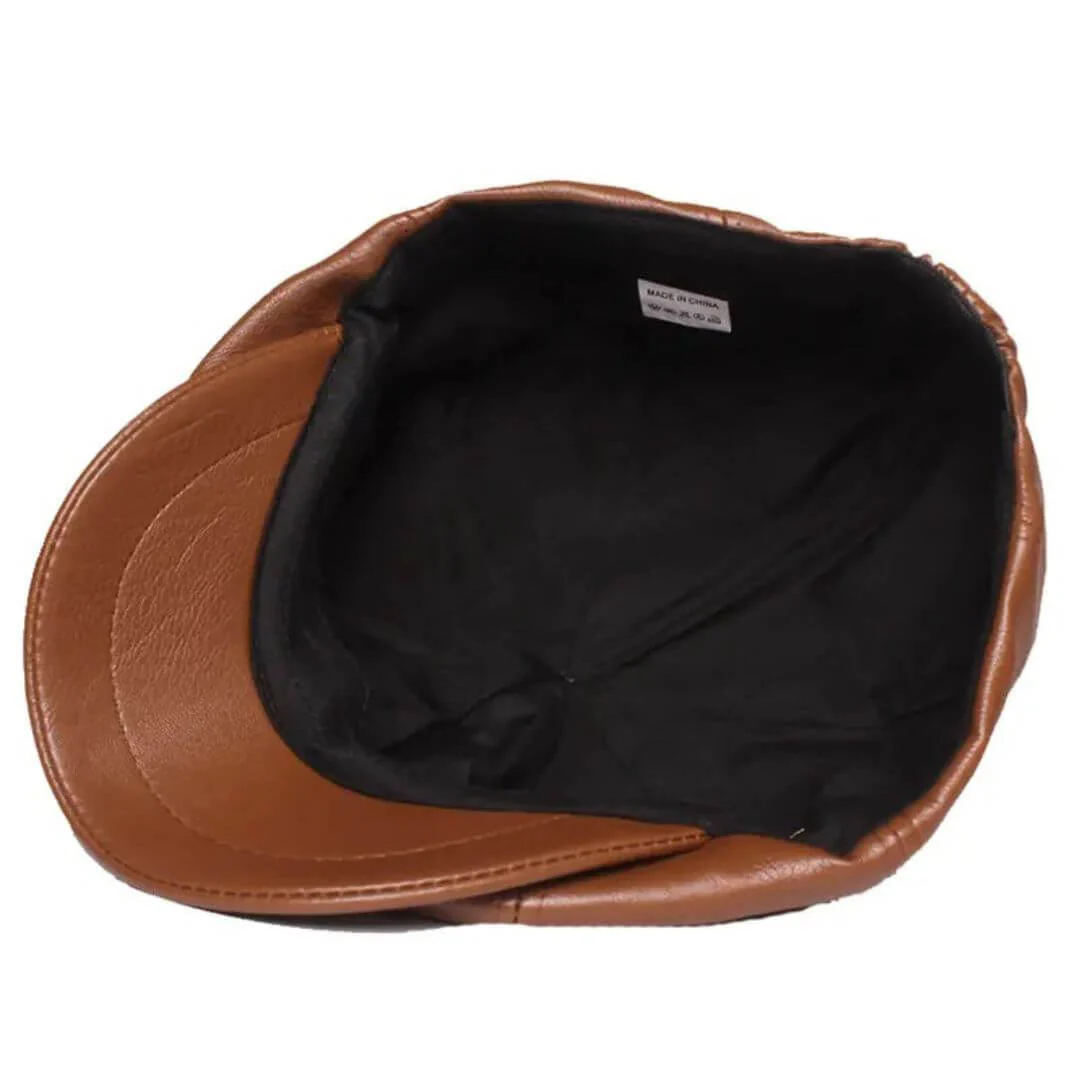 Leather Flat Cap | MONACO - Image 8