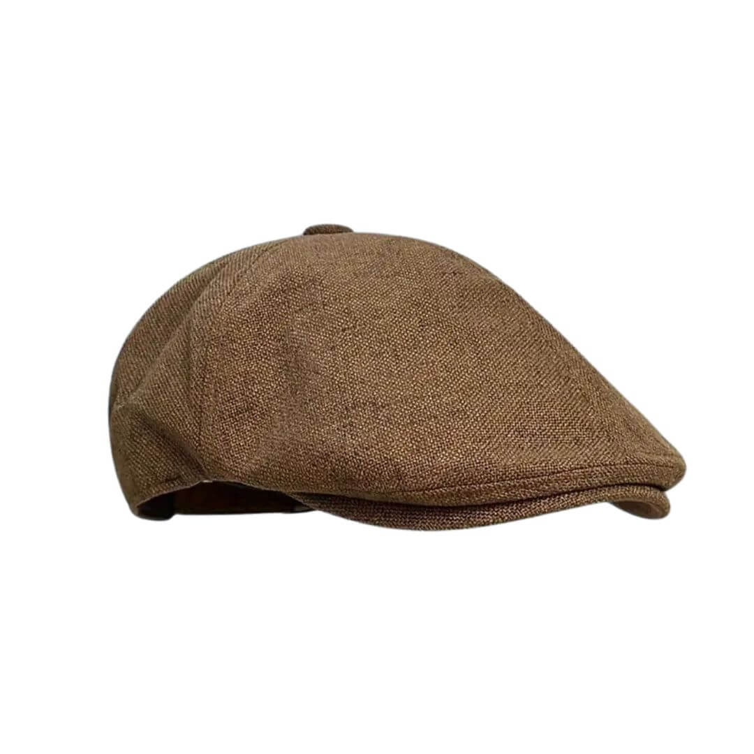 Linen Blend Flat Cap | MUNICH - Image 3