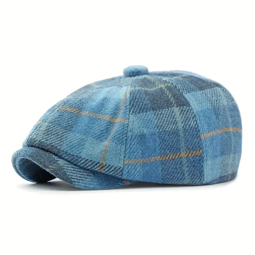 Plaid Wool-Blend Newsboy Cap | TOLEDO - Image 4