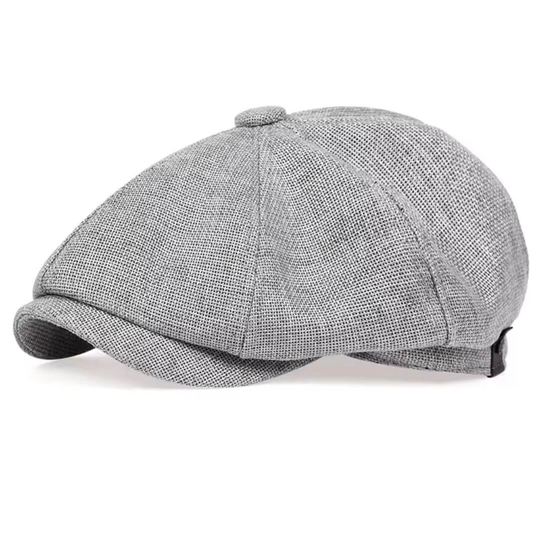 Textured Cotton Newsboy Cap | PHOENIX - Image 3