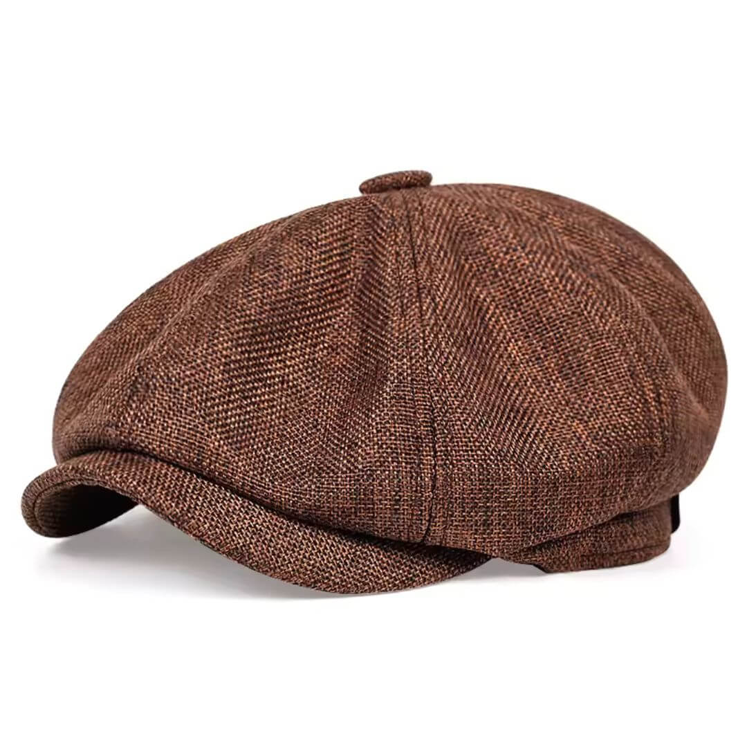 Textured Cotton Newsboy Cap | PHOENIX - Image 5