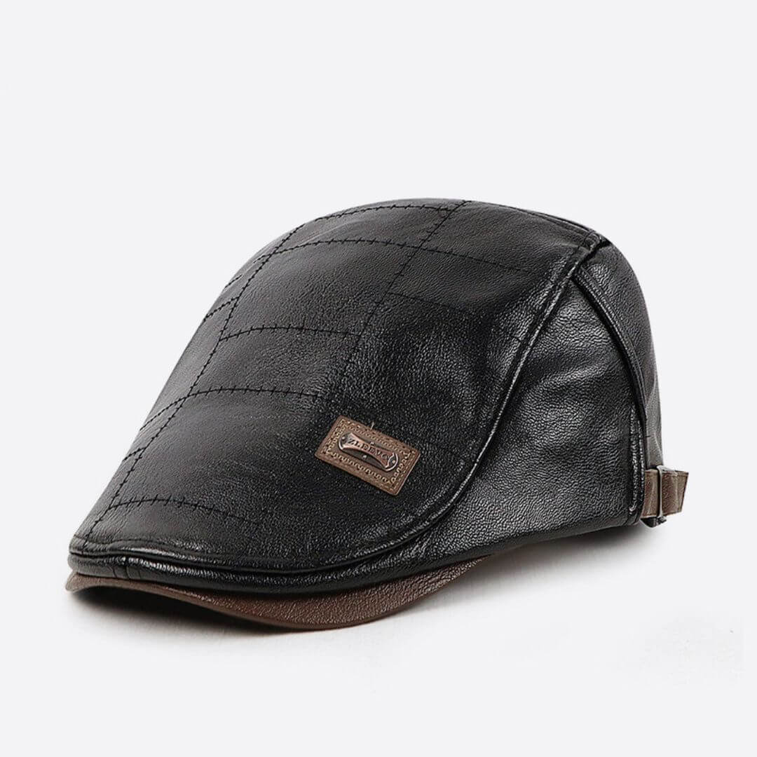 Vegan Leather Flat Cap | COLUMBUS - Image 3