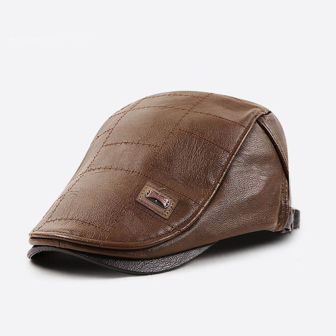 Vegan Leather Flat Cap | COLUMBUS - Image 4