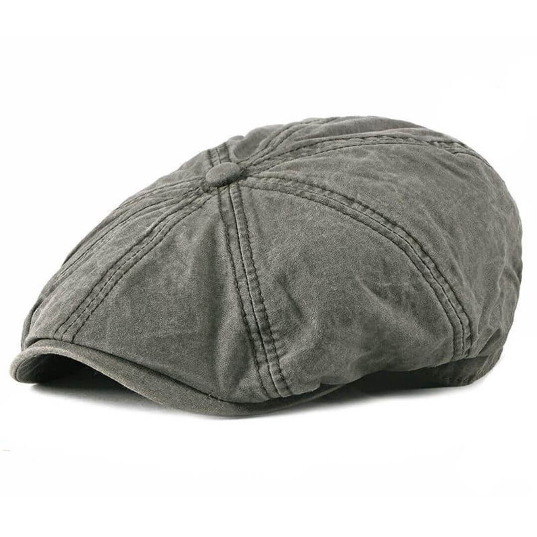 Washed Cotton Newsboy Cap | MALIBU - Image 3