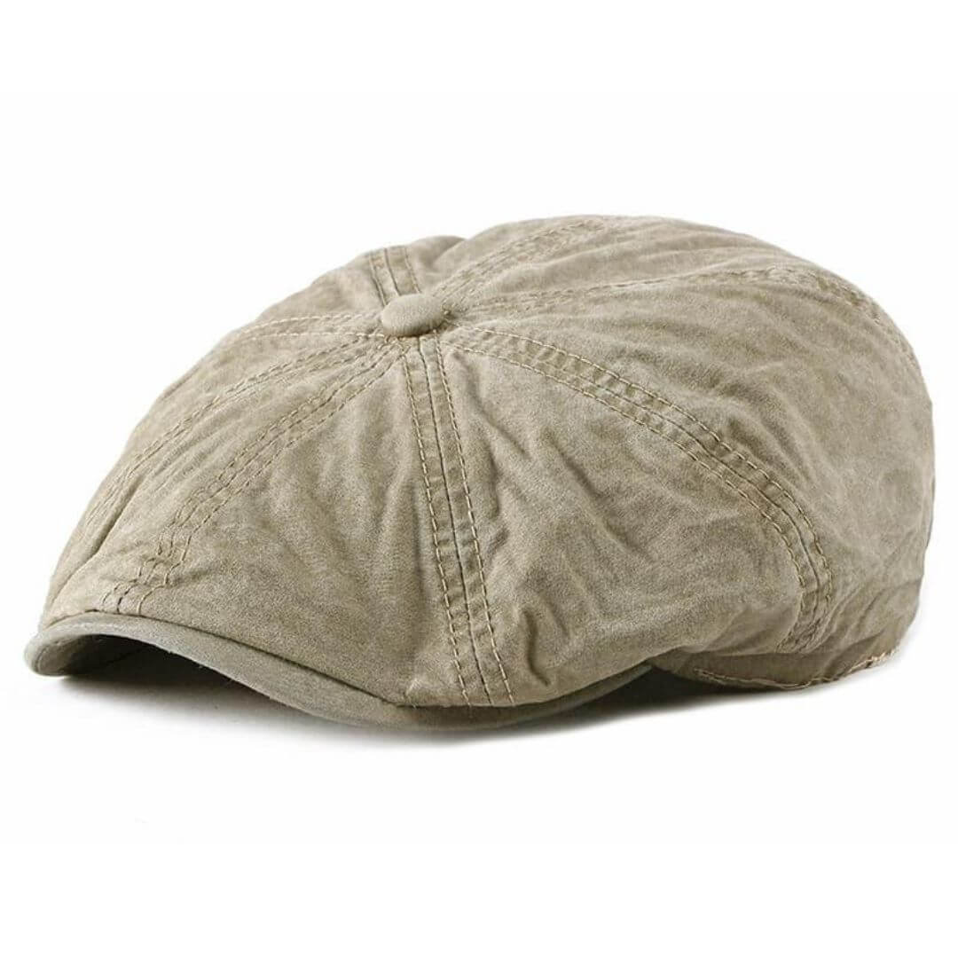 Washed Cotton Newsboy Cap | MALIBU - Image 5