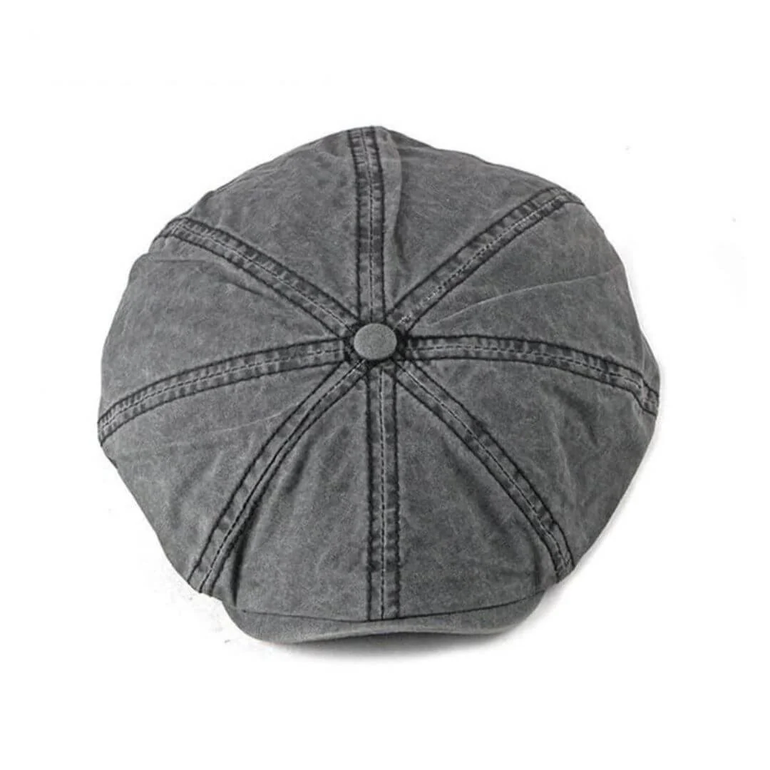 Washed Cotton Newsboy Cap | MALIBU - Image 6